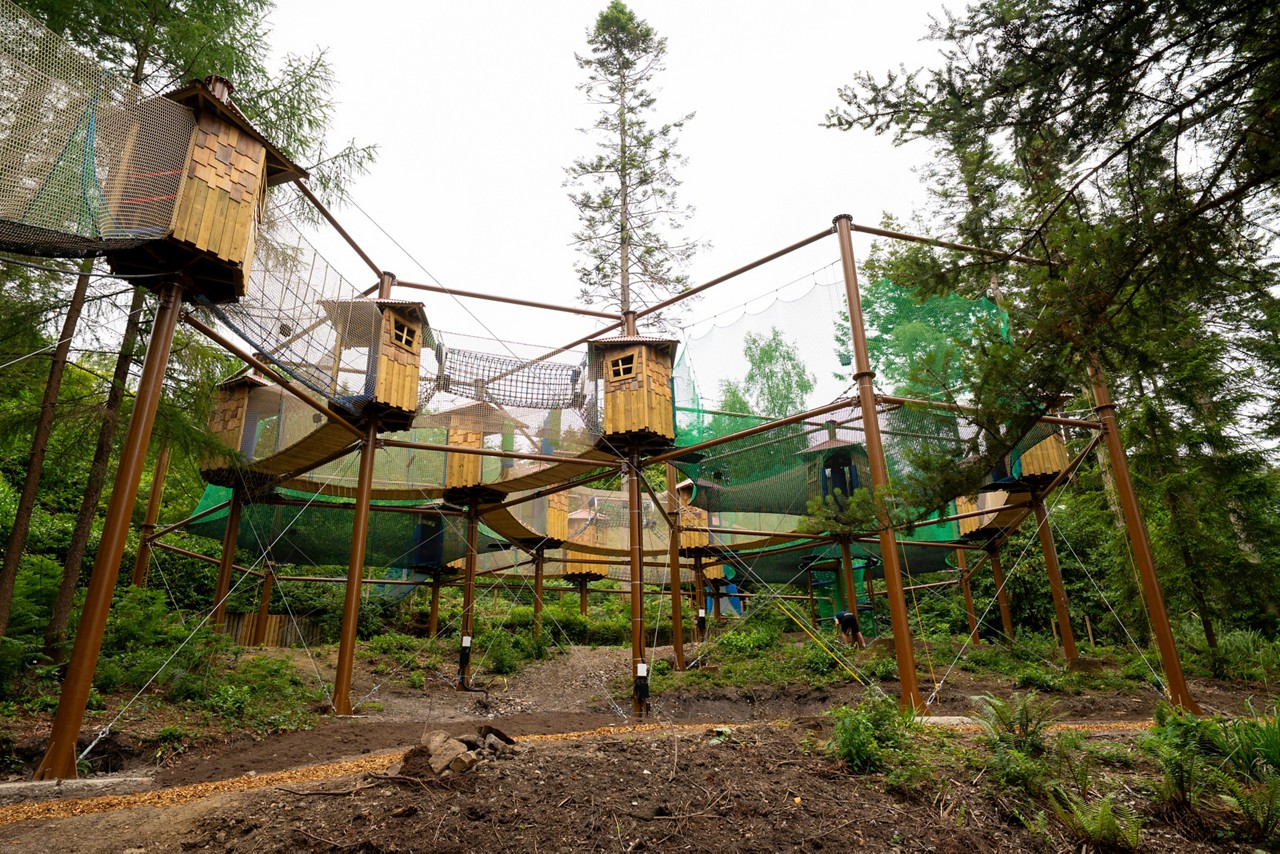 Adventure Nets course suspended in the trees.