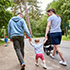 A family at Center Parcs.